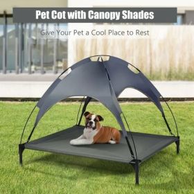 Elevated Dog Bed with Removable Shade